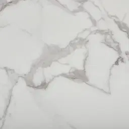 Archie Black Curved Rectangular Dining Table with Statuario White Sintered Stone Top - 240x118cm