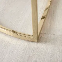 Raquelle ll Coffee Table - Polished Champagne Gold