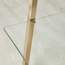 Paxton Brushed Champagne Gold Stainless Steel Shelf