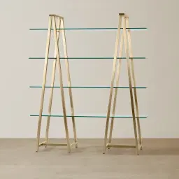 Paxton Brushed Champagne Gold Stainless Steel Shelf