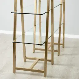 Paxton Brushed Champagne Gold Stainless Steel Shelf