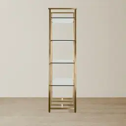 Paxton Brushed Champagne Gold Stainless Steel Shelf