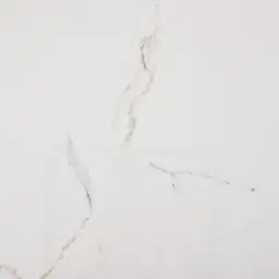 Dianne White Grey-Streaked Sintered Stone Coffee Table - Brushed Champagne Gold Stainless Steel Frame