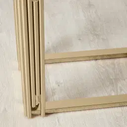 Jules Polished Champagne Gold Stainless Steel Side Table