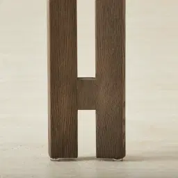 Desmond Sand Beige Vegan Leather Dining Chair - Medium Brown Ash Legs