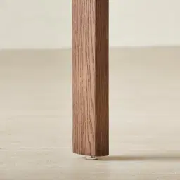 Desmond Sand Beige Vegan Leather Dining Chair - Dark Brown Ash Legs