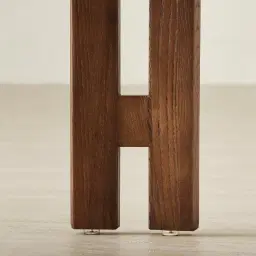 Desmond Sand Beige Vegan Leather Dining Chair - Dark Brown Ash Legs