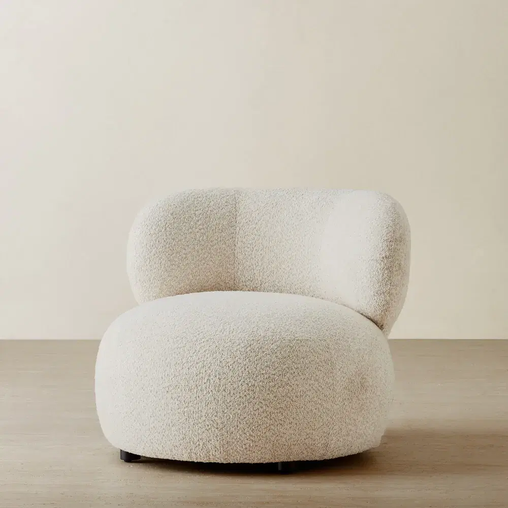 Brayden Stone Cream Woven Fabric Occasional Chair