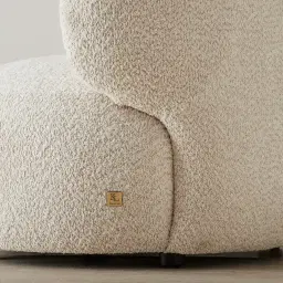 Brayden Stone Cream Woven Fabric Occasional Chair