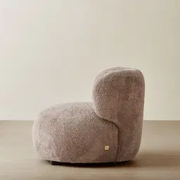 Brayden Warm Taupe Woven Fabric Occasional Chair