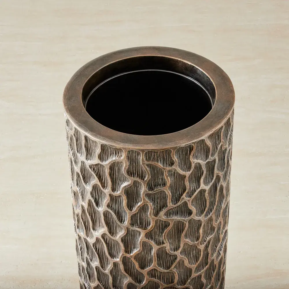 Clarin Graphite Antique Gold Vase