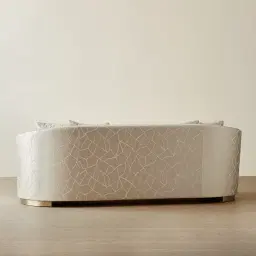 Hyacinth II Cream Velvet 3-Seater Sofa