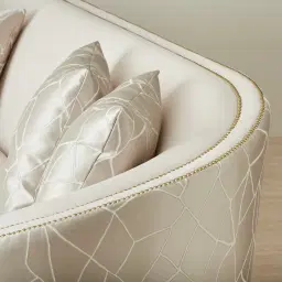 Hyacinth II Cream Velvet 3-Seater Sofa