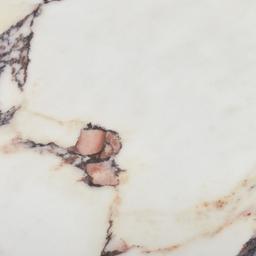 Dunstan Medium Brown Veneer Side Table with Calcatta Viola Sintered Stone Top