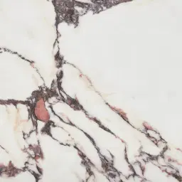 Dunstan Amber Brown Veneer Rectangular Dining Table with Calacatta Viola Sintered Stone Top - 240x120cm