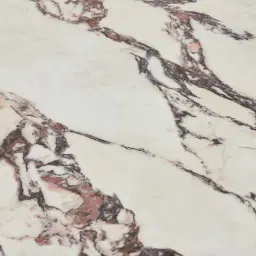 Dunstan Amber Brown Veneer Coffee Table with Calcatta Viola Sintered Stone Top