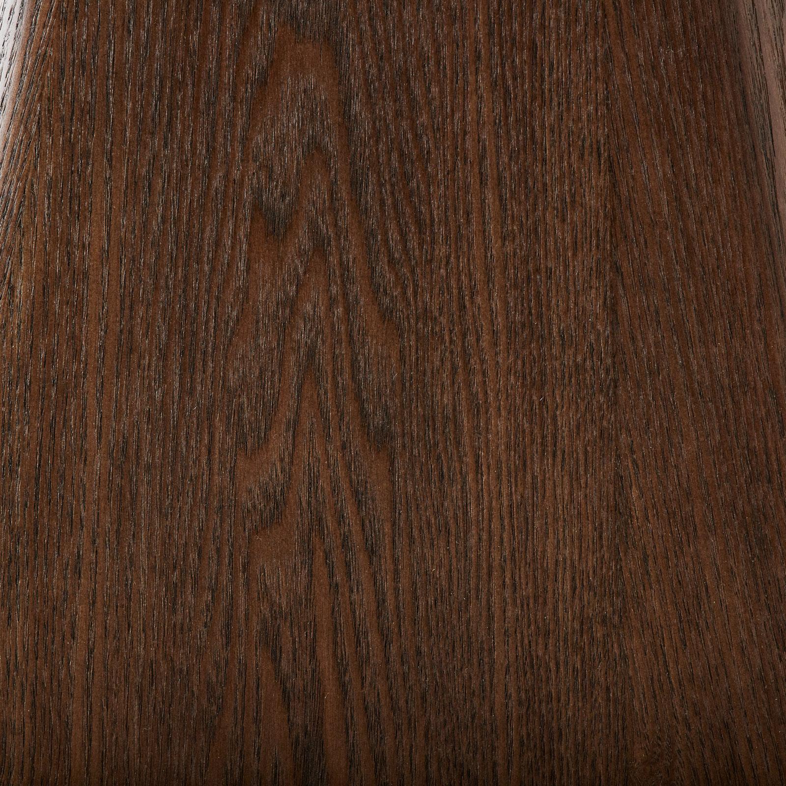 Dunstan Amber Brown Veneer Side Table with Calcatta Viola Sintered Stone Top