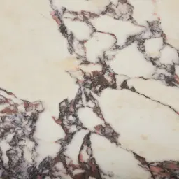 Dunstan Amber Brown Veneer Console Table with Calacatta Viola Sintered Stone Top