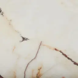 Dunstan Amber Brown Veneer Console Table with Calacatta Viola Sintered Stone Top