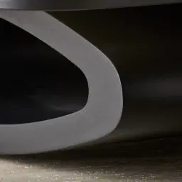 Aspen White Sintered Stone Coffee Table - Matte Black Legs