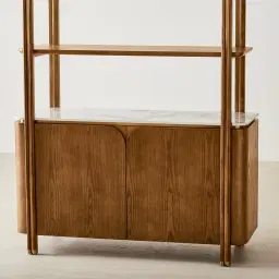 Portobello Toffee Brown Ash Veneer Shelf
