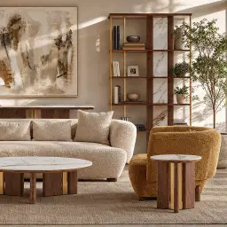 Sir Lionell Walnut Veneer Shelf