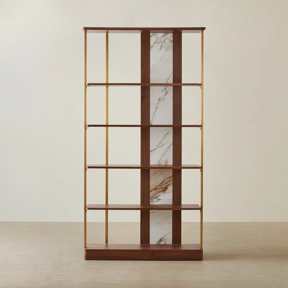 Sir Lionell Walnut Veneer Shelf