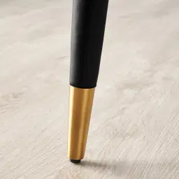 Adrianna Black Vegan Leather Dining Chair