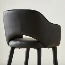 Adrianna Black Vegan Leather 67cm Counter Stool