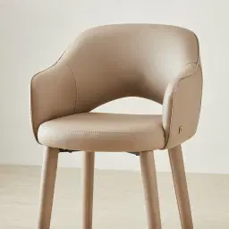 Adrianna Sand Beige Vegan Leather 67cm Counter Stool