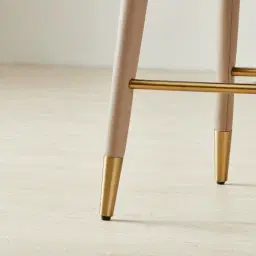 Adrianna Sand Beige Vegan Leather 67cm Counter Stool