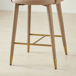 Adrianna Sand Beige Vegan Leather 67cm Counter Stool