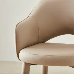 Adrianna Sand Beige Vegan Leather 67cm Counter Stool