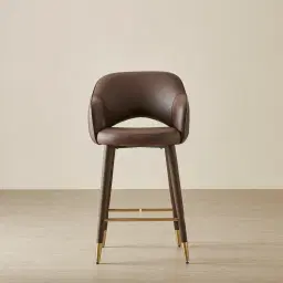 Adrianna Tuscan Brown Vegan Leather 67cm Counter Stool