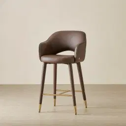 Adrianna Tuscan Brown Vegan Leather 67cm Counter Stool