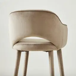 Adrianna Beige Velvet 67cm Counter Stool