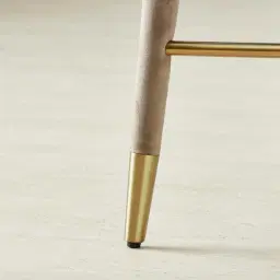 Adrianna Beige Velvet 67cm Counter Stool