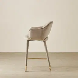 Adrianna Beige Velvet 67cm Counter Stool