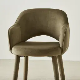 Adrianna Olive Green Velvet 67cm Counter Stool