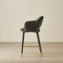 Adrianna Charcoal Velvet 67cm Counter Stool