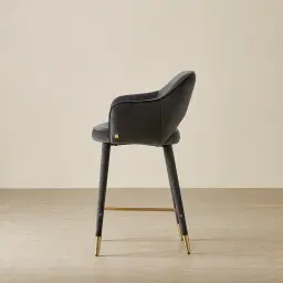 Adrianna Charcoal Velvet 67cm Counter Stool