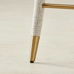 Adrianna Dove Grey Woven Fabric 67cm Counter Stool