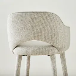 Adrianna Dove Grey Woven Fabric 67cm Counter Stool