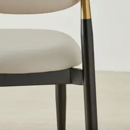 Amali Glacier Grey Vegan Leather Dining Chair