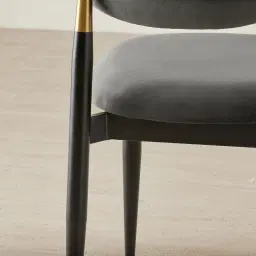 Amali Charcoal Velvet Dining Chair