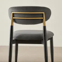 Amali Charcoal Velvet Dining Chair