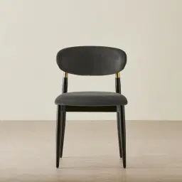 Amali Charcoal Velvet Dining Chair