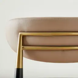 Amali Sand Beige Vegan Leather Dining Chair