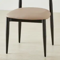 Amali Sand Beige Vegan Leather Dining Chair