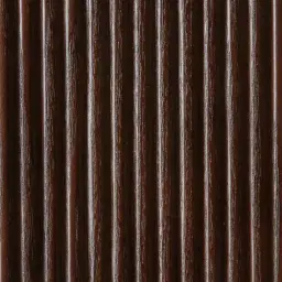 San Pierre Ebony Brown Ash Veneer Side Table with Travertine Finish Sintered Stone Top